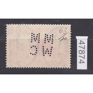 Deutsches Reich, Mi.-nr. 63  Firmenlochungen, Perfins  Reichspost