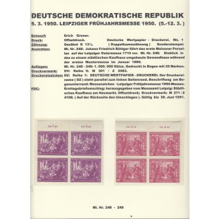 DDR 1950, Mich.-Nr.: 248+49 ** 4er.-Block