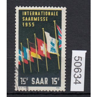 Saarland 1955 Mi. Nr. 359 II gestempelt   Plattenfehler  25,00