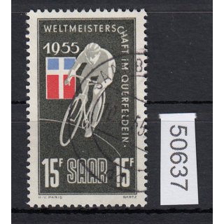 Saarland 1955 Mi. Nr. 357 II gestempelt   Plattenfehler  20,00