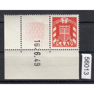 Saarland  1949 Mi. Nr. 36 Br **  (Dienstmarken)