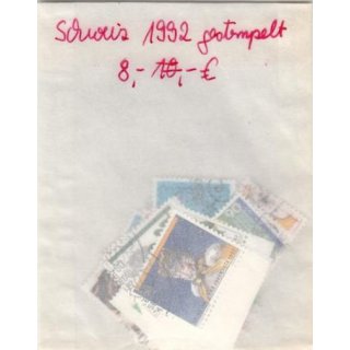 Schweiz 1992 : Mi.-Nr.: Komplett gest. unter 15 %