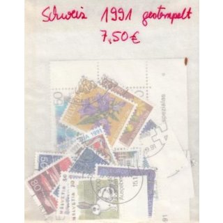 Schweiz 1991 : Mi.-Nr.: Komplett gest. unter 20 %