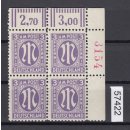 Bizone 1945  Mi. Nr. 17 b B r4 **  Eckrand mit roter 4 stelliger Bogennummer