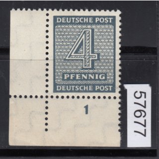 SBZ  1945 Mi.-Nr.:127 X b  **  geprüft Eckrand