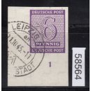 SBZ  1945 Mi.-Nr.:117 X b  gestempelt  geprüft   Eckrand
