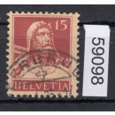 Schweiz 1924 : Mi.-Nr.:205 z gestempelt  geriffeltes gummi
