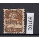 Schweiz 1924 : Mi.-Nr.:207 z gestempelt  geriffeltes gummi
