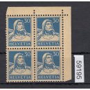 Schweiz 1921 : Mi.-Nr.:169 y **   4er-Block  gefiffelter gummi