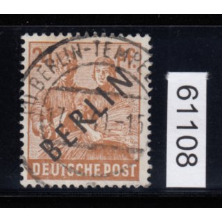 Berlin 1948, Mich.-Nr.:  9 LUXUS Voll-Stempel Berlin-Tempelhof