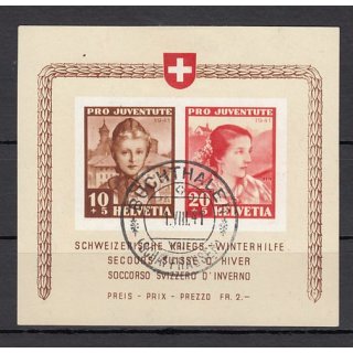 Schweiz 1941 : Mi.-Nr.:Block 6 gestempelt