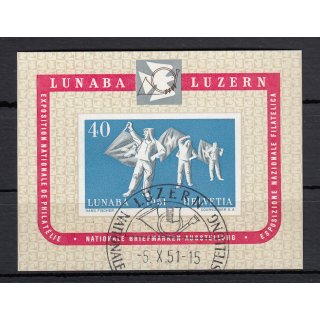 Schweiz 1951 : Mi.-Nr.:Block 14 gestempelt