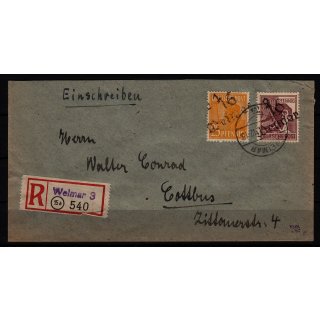 Bezirk 16 nr. 177c+f Weimar Brief