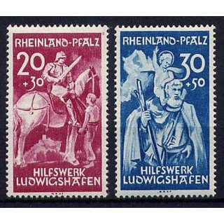 Alliierte Franz. Zone Rheinland Pfalz Mi. Nr. 30+31 **
